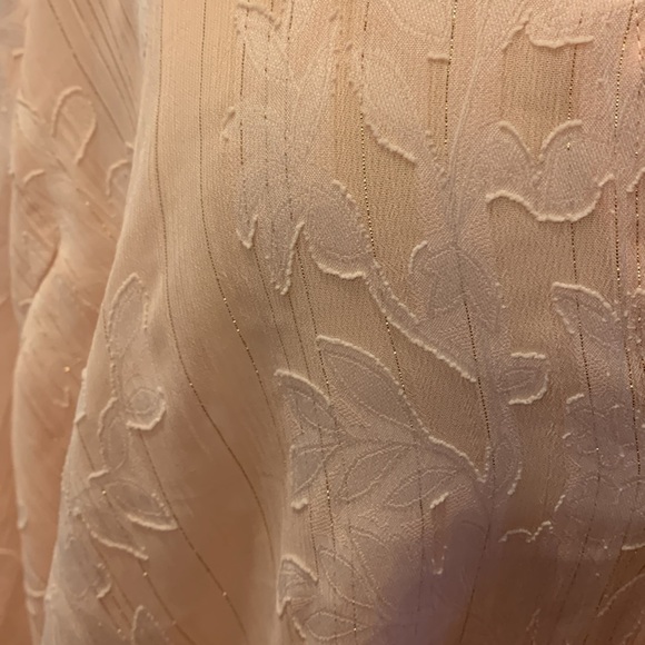 NWT JOE FRESH ROXY EARLE Peach Sparkle Long Sleeve Blouse 1X - Picture 4 of 11